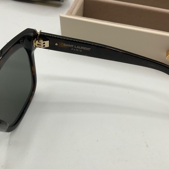 Saint Laurent Square Monogram Sunglasses SL M40 004 Havana 54mm YSL - Picture 8 of 9